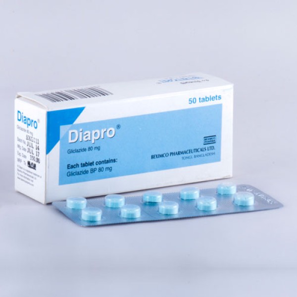 Diapro tab, Gliclazide 80 mg Tablet, Gliclazide