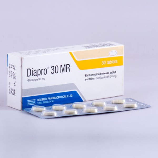 Diapro 30 MR, Gliclazide 30 mg Tablet, Gliclazide