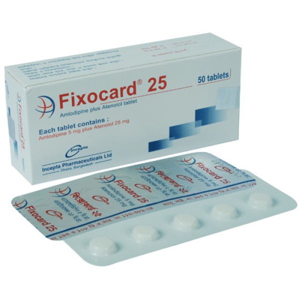 Fixocard 25 Tab in Bangladesh,Fixocard 25 Tab price , usage of Fixocard 25 Tab