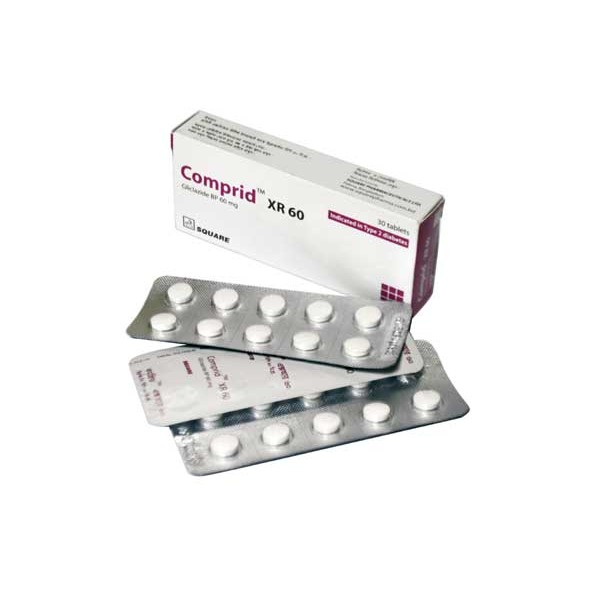 Comprid XR 60 tab, Gliclazide 60 mg Tablet, Gliclazide