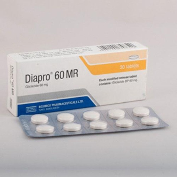 Diapro 60 MR, Gliclazide 60 mg Tablet, Gliclazide