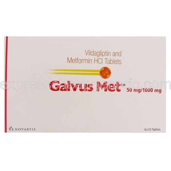 Galvus Met 50/1000, Vildagliptin/Metformin HCI/Vildagliptina/Metformina HCI, Diabetes Medications