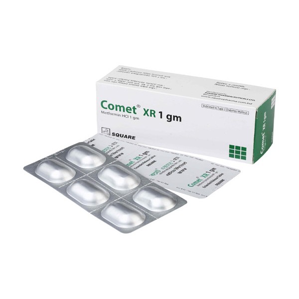 Comet XR 1 gm Tab, Metformin HCl, Diabetes Medications