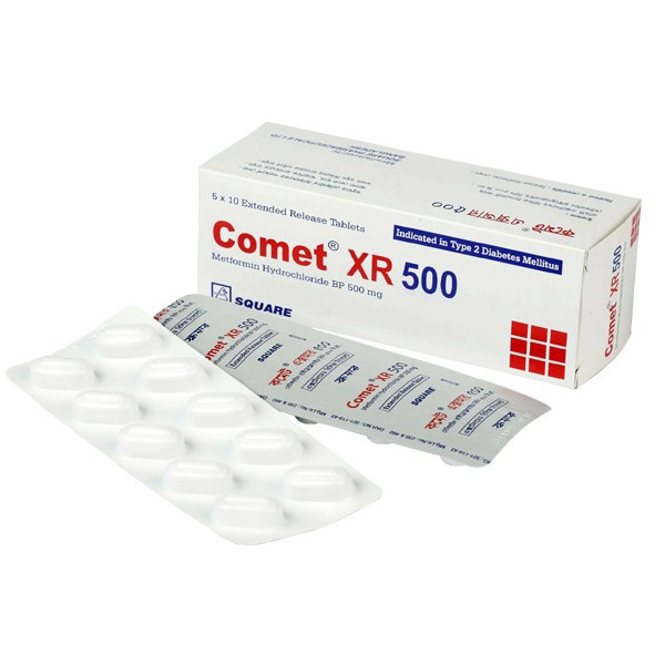 Comet XR 500 Tab, Metformin HCl, Diabetes Medications