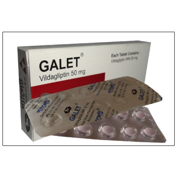 Galet  50mg Tab, Vildagliptin 50 mg Tablet, Vildagliptin