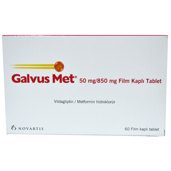 Galvus Met 50 mg/850 mg Tab, Vildagliptin/Metformin HCI/Vildagliptina/Metformina HCI, Diabetes Medications