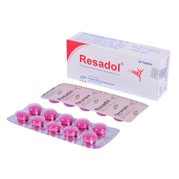 Resadol, Paracetamol 325 mg + Tramadol Hydrochloride 37.5 mg Tablet, Paracetamol
