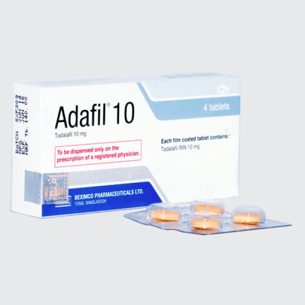 Adafil 10 mg Tablet, Tadalafil 20 mg, Tadalafil