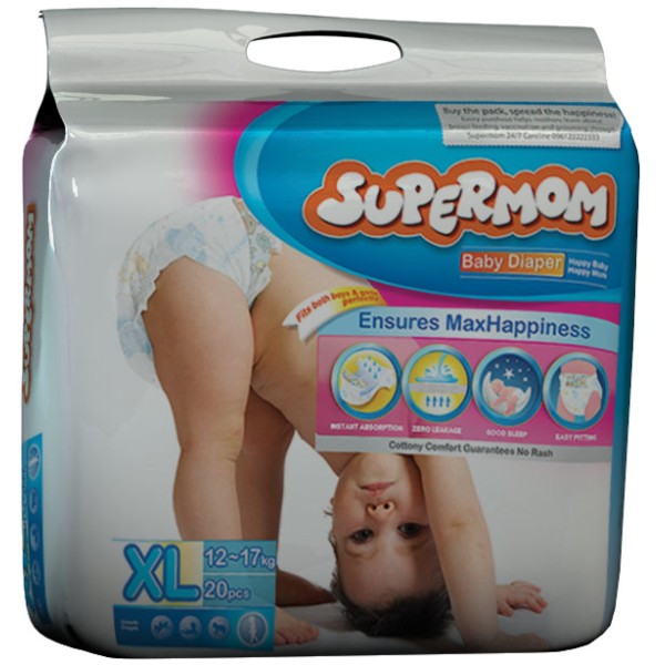 Supermom XL(12-17 kg) 20 Pcs