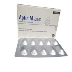 Aptin M 50 mg+500 mg Tablet