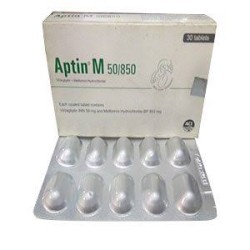 Aptin M 50 mg+850 mg Tablet