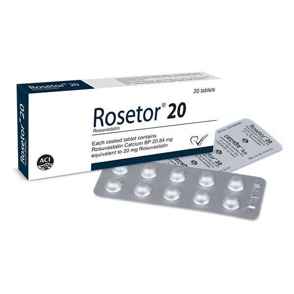 Rosetor 20 in Bangladesh,Rosetor 20 price , usage of Rosetor 20
