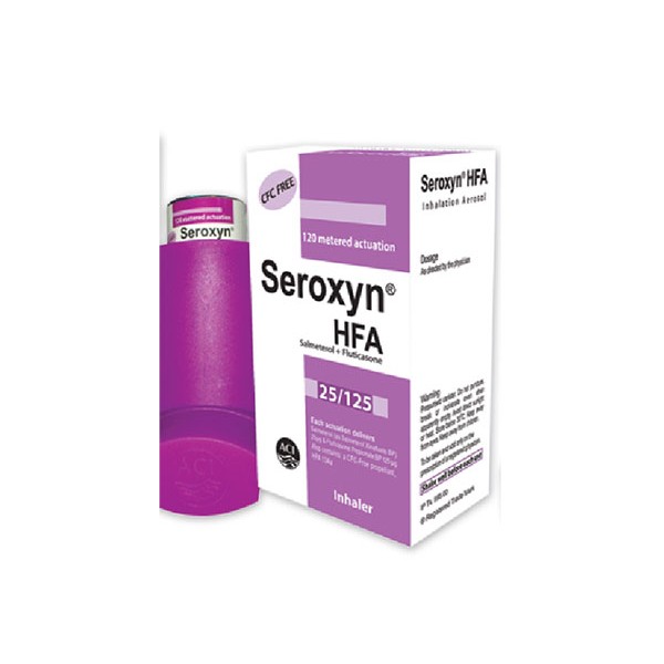 Seroxyn (25 mcg+125 mcg)/puff Inhaler Bangladesh,Seroxyn (25 mcg+125 mcg)/puff Inhaler price, usage of Seroxyn (25 mcg+125 mcg)/puff Inhaler