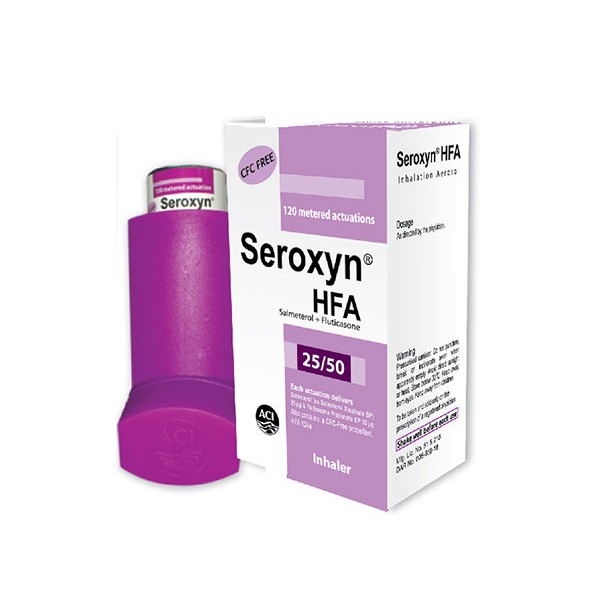 Seroxyn (25 mcg+50 mcg)/puff Inhaler Bangladesh,Seroxyn (25 mcg+50 mcg)/puff Inhaler price, usage of Seroxyn (25 mcg+50 mcg)/puff Inhaler