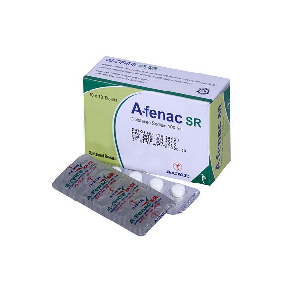 A-Fenac SR Tablet 100 mg, Diclofenac Sodium, Diclofenac