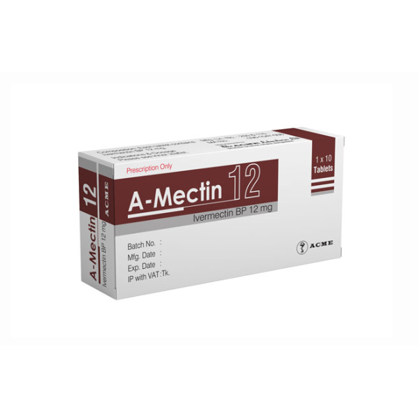 A-Mectin 12 mg Tablet, 1 strip in Bangladesh,A-Mectin 12 mg Tablet, 1 strip price, usage of A-Mectin 12 mg Tablet, 1 strip