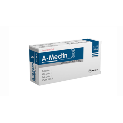 A-Mectin 6 mg Tablet, 1 strip