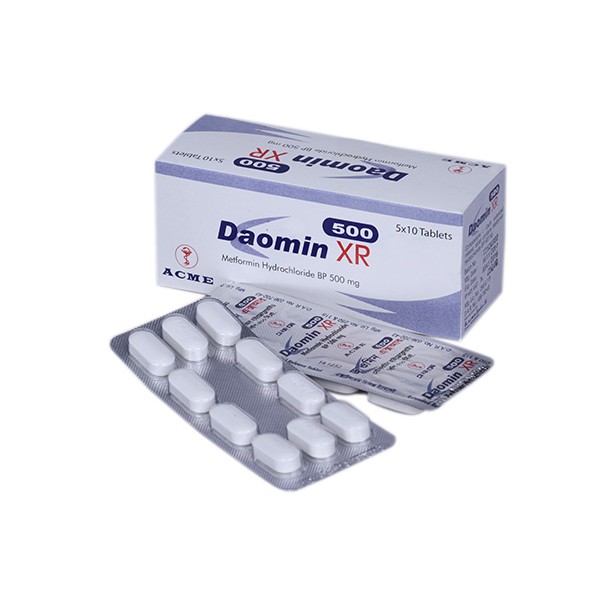 Daomin XR 500 Tab, Metformin Hydrochloride 500 mg Xr Tablet, Metformin