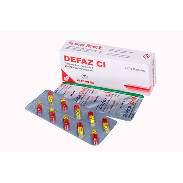 Defaz CI 50 mg+0.50 mg+61.80 mg Capsule Bangladesh,Defaz CI 50 mg+0.50 mg+61.80 mg Capsule price , usage of Defaz CI 50 mg+0.50 mg+61.80 mg Capsule