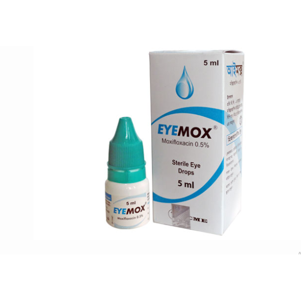 Eyemox Eye Drops 5 ml drop, Moxifloxacin Hydrochloride, Moxifloxacin