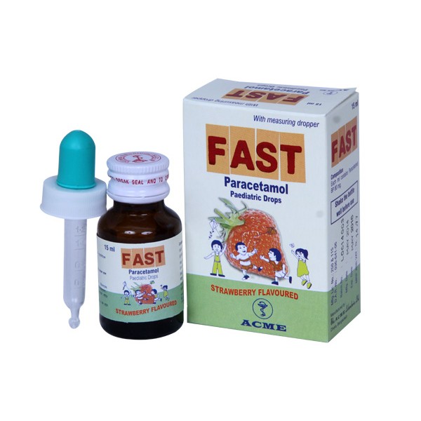 Fast 15 ml Pediatric Drops, Paracetamol, Paracetamol