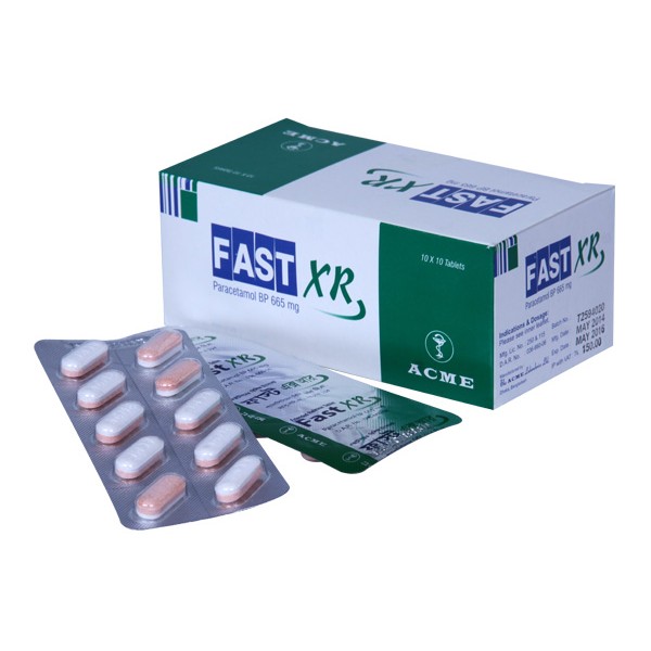 Fast XR 665 mg Tablet, Paracetamol, Paracetamol