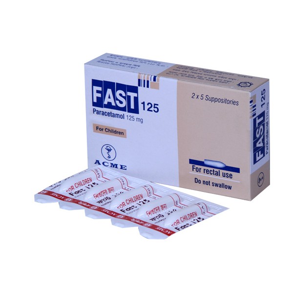 Fast 125 mg Suppository, Paracetamol, Paracetamol