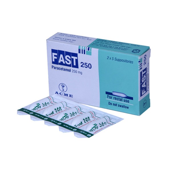 Fast 250 Supp, 17522, Paracetamol