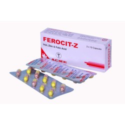 Ferocit-Z 150 mg+0.5 mg+61.8 mg Capsule Ferocit-Z 150 mg+0.5 mg+61.8 mg Capsule