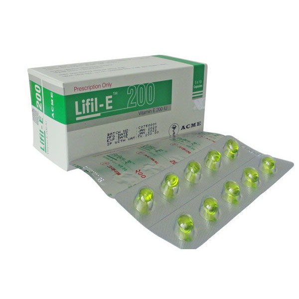 Lifil-E 200 cap in Bangladesh,Lifil-E 200 cap price , usage of Lifil-E 200 cap