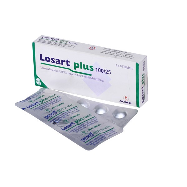 Losart Plus 100 mg+25 mg Tablet in Bangladesh,Losart Plus 100 mg+25 mg Tablet price, usage of Losart Plus 100 mg+25 mg Tablet