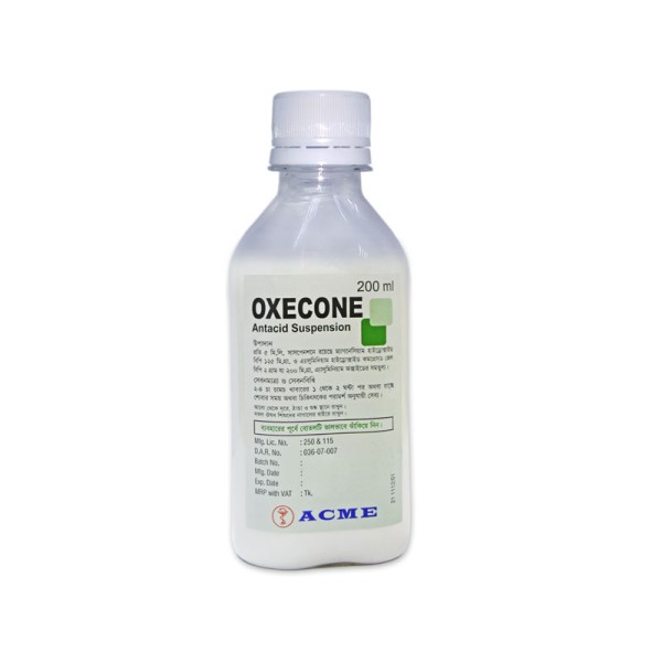 OXECONE 200ml Susp, Aluminium Hydroxide + Magnesium Hydroxide, Aluminium