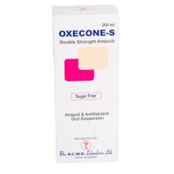 OXECONE S 200ml Susp, Aluminium Hydroxide + Magnesium Hydroxide + Simethicone, Antacid