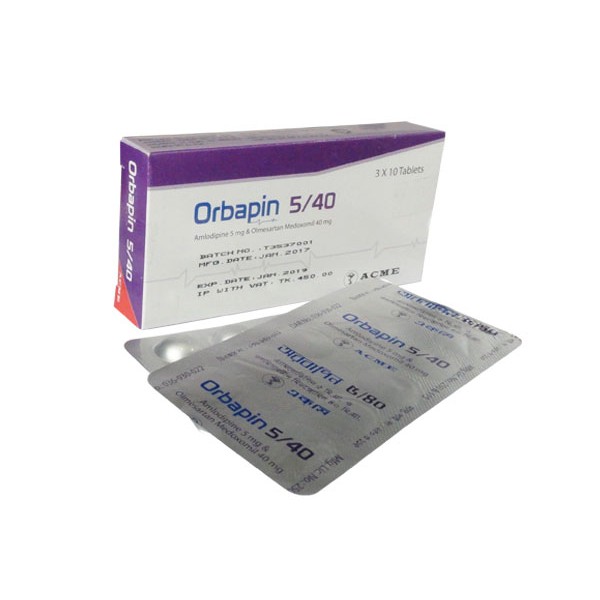 Orbapin 5 mg+40 mg Tablet Bangladesh,Orbapin 5 mg+40 mg Tablet price , usage of Orbapin 5 mg+40 mg Tablet