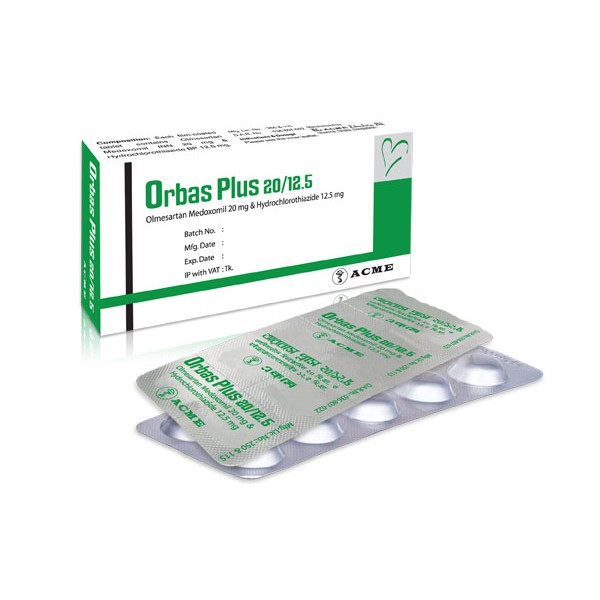 Orbas Plus 20 mg+12.5 mg Tablet in Bangladesh,Orbas Plus 20 mg+12.5 mg Tablet price, usage of Orbas Plus 20 mg+12.5 mg Tablet