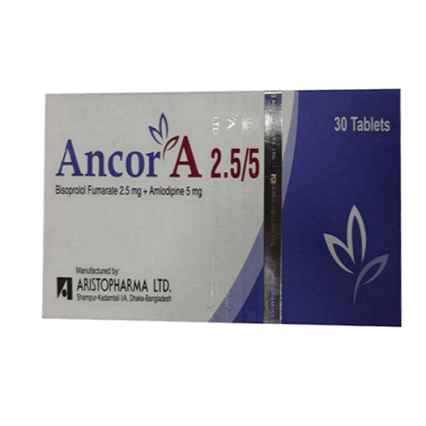 Ancor-A 2.5 mg+5 mg Tablet Bangladesh,Ancor-A 2.5 mg+5 mg Tablet price , usage of Ancor-A 2.5 mg+5 mg Tablet