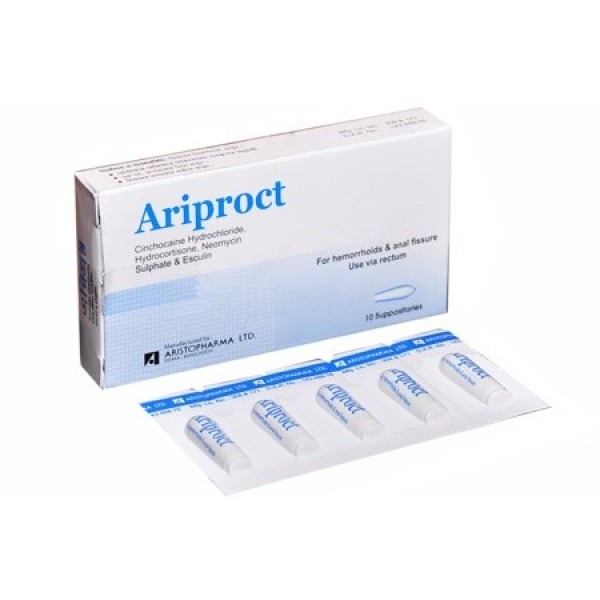 Ariproct Suppository in Bangladesh,Ariproct Suppository price , usage of Ariproct Suppository