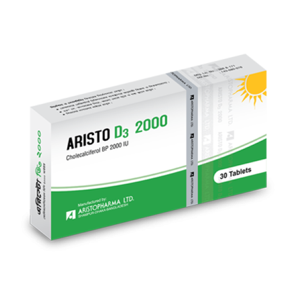 Aristo d3 2000 IU Tablet Bangladesh,Aristo d3 2000 IU Tablet price , usage of Aristo d3 2000 IU Tablet