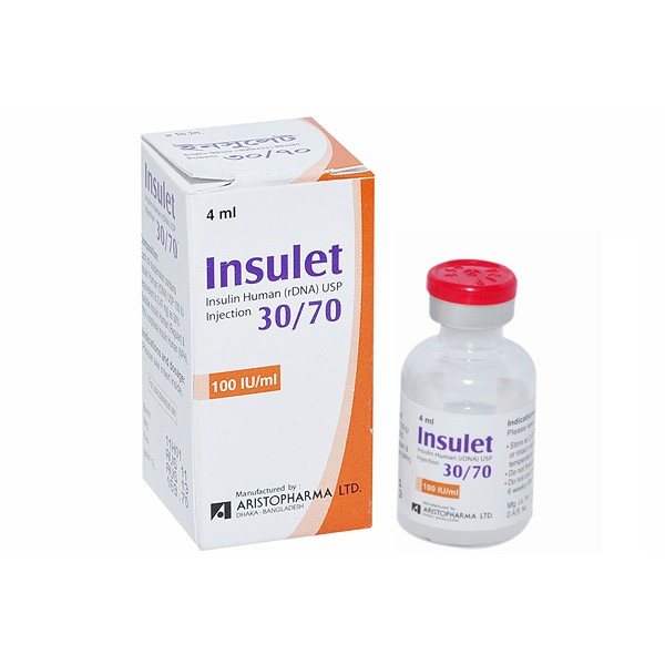 Insulet 30%+70% in 100 IU/ml Injection Bangladesh,Insulet 30%+70% in 100 IU/ml Injection price , usage of Insulet 30%+70% in 100 IU/ml Injection