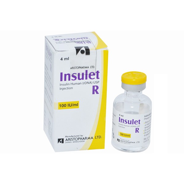 Insulet R 100 IU/ml 4 ml vial Injection Bangladesh,Insulet R 100 IU/ml 4 ml vial Injection price , usage of Insulet R 100 IU/ml 4 ml vial Injection