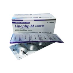 Linaglip-M 5 mg+1000 mg Tablet