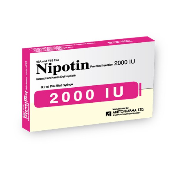 Nipotin 2000 IU IV/SC Injection Bangladesh,Nipotin 2000 IU IV/SC Injection price , usage of Nipotin 2000 IU IV/SC Injection