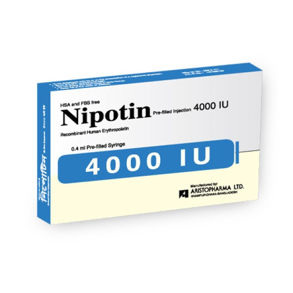 Nipotin 4000 IU IV/SC Injection Bangladesh,Nipotin 4000 IU IV/SC Injection price , usage of Nipotin 4000 IU IV/SC Injection