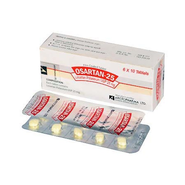 Osartan 25 mg Tablet in Bangladesh,Osartan 25 mg Tablet price , usage of Osartan 25 mg Tablet