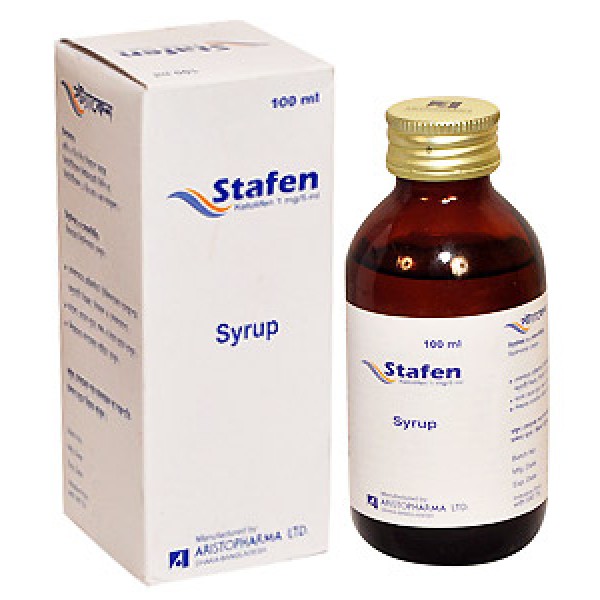 Stafen 1 mg Tablet in Bangladesh,Stafen 100 ml Syrup price , usage of Stafen 100 ml Syrup