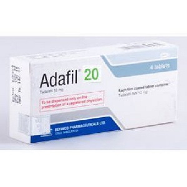 Adafil 20mg — Tadalafil Maximum As-Needed Dose for Erectile Dysfunction