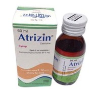 Atrizin Syrup (Cetirizine 5mg/5ml) Antihistamine — B
