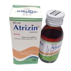 Atrizin Syrup (Cetirizine 5mg/5ml) Antihistamine — B
