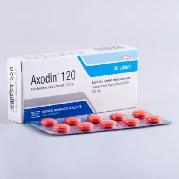 Axodin 120mg Tablet — Fexofenadine Hydrochloride 120mg by Beximco Axodin 120mg Tablet — Fexofenadine Hydrochloride 120mg by Beximco