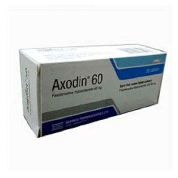 Axodin 60mg Tablet — Fexofenadine Hydrochloride 60mg by Beximco Axodin 60mg Tablet — Fexofenadine Hydrochloride 60mg by Beximco